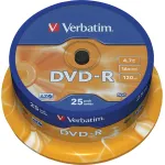 Диск DVD-R Verbatim (4.7Гб, 16x, cake box, 25)