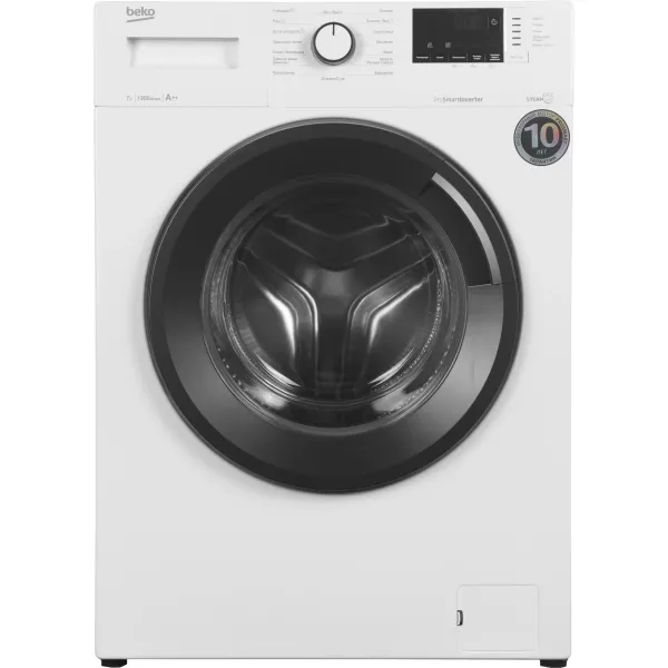 Стиральная машина Beko WSRE7612XAWI(фронтальная полноразмерная, класс стирки/отжима/э.потребления: A/B/A , макс: 7кг, 1200 об/мин, инвертер, 60x84x49см, белый)