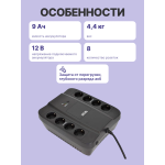 ИБП Powercom Spider SPD-850N (резервный, 850ВА, 510Вт, 4xCEE 7 (евророзетка))