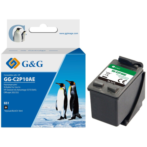 Картридж G&G GG-C2P10AE (черный; 12стр; DeskJet 5575, 5645)