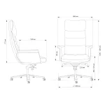 Кресло руководителя Cactus CS-LBR-CARACAS