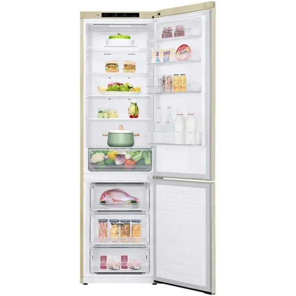 Холодильник LG GC-B509SECL (No Frost, A+, 2-камерный, объем 419:292/127л, инверторный компрессор, бежевый)