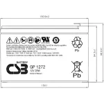 Батарея CSB GP1272 F2 (12В, 7,2Ач)