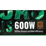 Блок питания Aerocool KCAS PLUS 600W (ATX, 600Вт, 20+4 pin, ATX12V 2.4, 1 вентилятор, BRONZE)