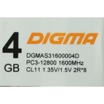 Память SO-DIMM DDR3L 4Гб 1600МГц Digma (12800Мб/с, CL11, 204-pin)