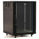 Шкаф коммутационный настенный Hyperline TWB-FC-1866-GP-RAL9004 (18U, 600x920x600мм, IP20, 60кг)