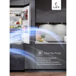 Холодильник Lex LFD424StGIDBI (No Frost, A++, объем 413:250/163л, инверторный компрессор, серый)