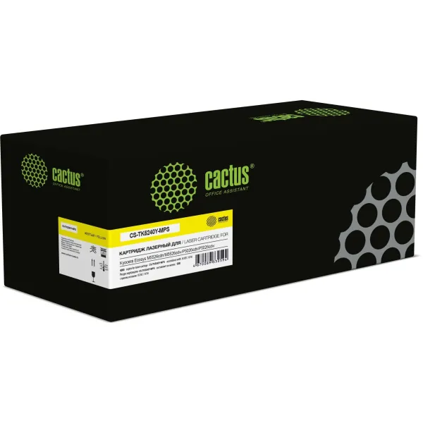 Тонер-картридж Cactus CS-TK5240Y-MPS (желтый; 6000стр; Ecosys M5526cdn, M5526cdw, P5026cdn, P5026cdw)