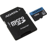 Карта памяти microSDXC 256Гб ADATA (Class 10, 10Мб/с, UHS-I U1, адаптер на SD)