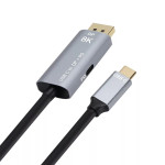 Кабель-переходник VCOM (USB 3.1 Type-C (m), DisplayPort (m))