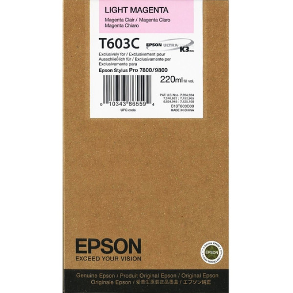 Картридж Epson C13T603C00 (светло-пурпурный; 220мл; Epson Stylus Pro 7800, Epson Stylus Pro 9800)