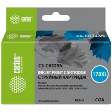 Чернильный картридж Cactus CS-CB323N(CS-CB323) (синий; 14,6стр; PS B8553, C5383, C6383, D5463, 5510) [CS-CB323N(CS-CB323)]