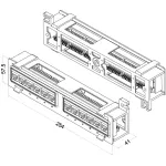 Патч-панель Hyperline PPW-12-8P8C-C5E (12порт, RJ45)