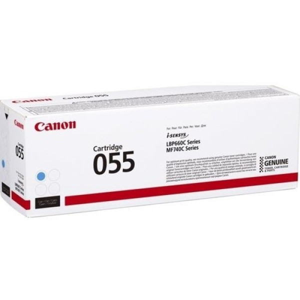 Картридж Canon 055 C (голубой; 2100стр; LBP663Cdw, LBP664Cx, MF746Cx, MF742Cdw, MF744Cdw)