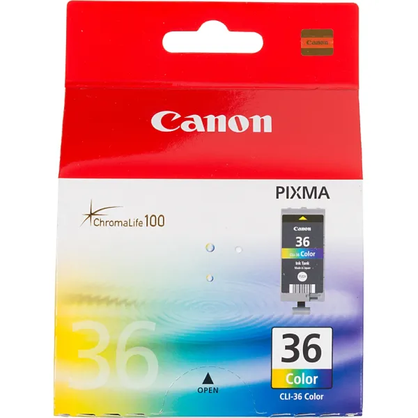 Чернильный картридж Canon CLI-36 (многоцветный; 250стр; 12мл; Pixma 260mini)