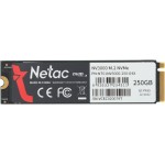 Жесткий диск SSD 250Гб Netac NV3000 (2280, 3000/1400 Мб/с, 120000 IOPS, PCIe 3.0 x4 (NVMe), для ноутбука и настольного компьютера)