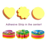 Блок самоклеящийся Hopax 21356 (бумага, сердце, 64x67мм, 250листов, 70г/м2, 5цветов)