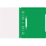 Папка-скоросшиватель Бюрократ PS-P20GRN (A4, прозрачный верхний лист, пластик, боковая перфорация, зеленый)
