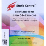 Тонер Static Control SAM406-1KG-COS (голубой; 1кг; флакон; Samsung CLP-360, CLX-3300)