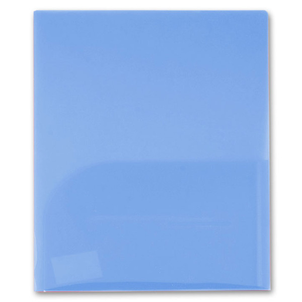 Папка-уголок Бюрократ -E570BLU (A4, пластик, толщина пластика 0,18мм, вкладышей 2, синий)
