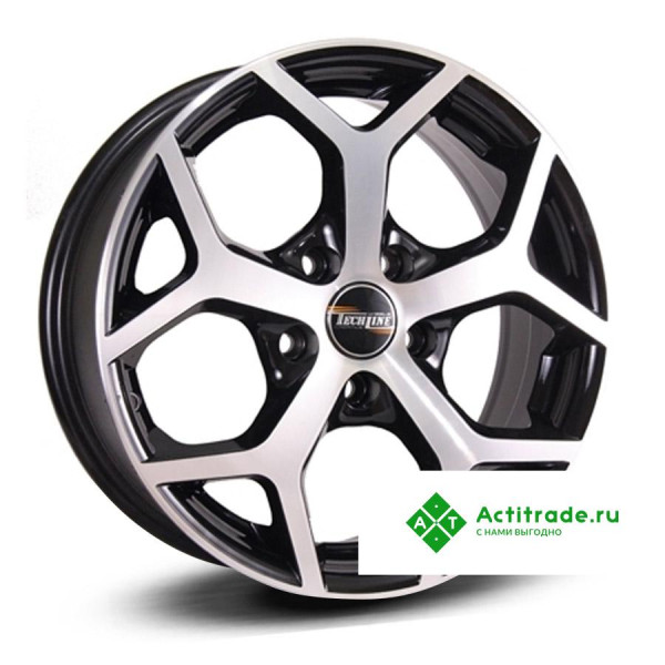 Tech Line 511 R15/6J PCD 5x108 ET 52,5 ЦО 63,4 черный с полированной лицевой поверхностью