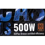 Блок питания Aerocool KCAS PLUS 500W (ATX, 500Вт, 20+4 pin, ATX12V 2.4, 1 вентилятор, BRONZE)