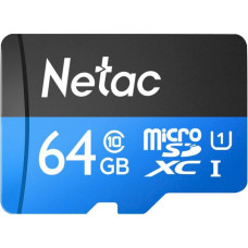 Карта памяти microSDXC 64Гб Netac (Class 10, 80Мб/с, UHS-I U1, без адаптера) [NT02P500STN-064G-S]