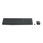 Клавиатура и мышь Logitech MK235 Wireless Keyboard and Mouse Black USB (радиоканал, классическая мембранная, 101кл, светодиодная, кнопок 2, 1000dpi)