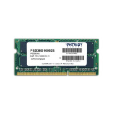 Память SO-DIMM DDR3 8Гб 1600МГц Patriot Memory (12800Мб/с, CL11, 204-pin, 1.5 В) [PSD38G16002S]