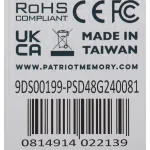 Память DIMM DDR4 8Гб 2400МГц Patriot Memory (19200Мб/с, CL17, 288-pin, 1.2 В)