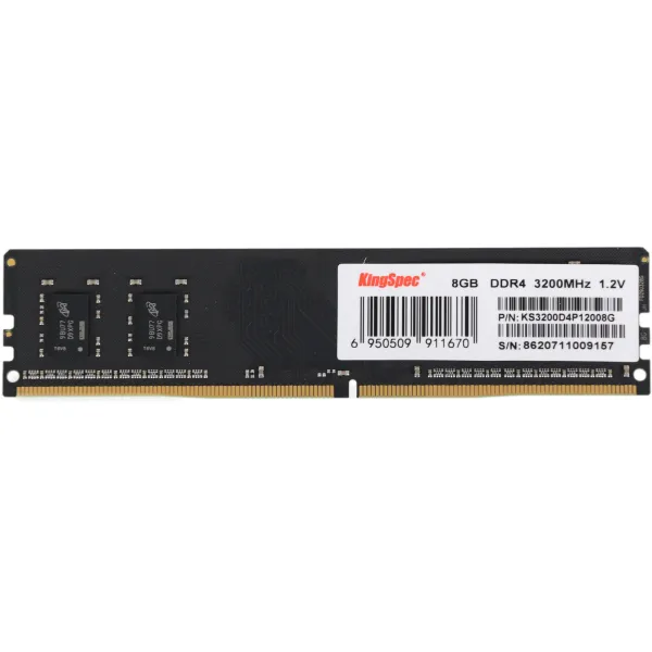 Память DIMM DDR4 8Гб 3200МГц KingSpec (25600Мб/с, CL18, 288-pin)