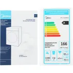 Стиральная машина Midea MFC3712BSW40/S(59.5x85x40см, фронтальная, макс:7кг, 1200об/мин, темно-серебристый)
