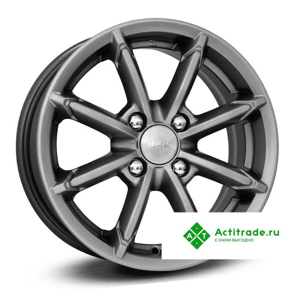 КиК Sportline R14/6J PCD 4x100 ET 30 ЦО 67,1 темно - серый глянцевый