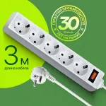 Сетевой фильтр Defender ES 3 (3м, 5xEURO, 2,2кВт)