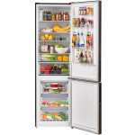 Холодильник Maunfeld MFF200NFSB10 Inverter (No Frost, A+, 2-камерный, объем 377:271л, инверторный компрессор, 595x2 000x635см, чёрная нержавеющая сталь)