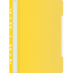 Папка-скоросшиватель Бюрократ -PS-P20YEL (A4, прозрачный верхний лист, пластик, боковая перфорация, желтый)