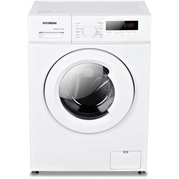 Стиральная машина Hyundai WME6003(59.5x85x44см, фронтальная, макс:6кг, 1000об/мин, защита от протечек, белый)