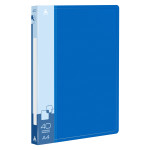Папка Бюрократ -BPV40BLUE (A4, пластик, толщина пластика 0,65мм, карман торцевой с бумажной вставкой, синий)