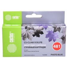 Картридж Cactus CS-CLI481XXLPB (фото голубой; 12,2стр; Pixma TS8140, TS9140) [CS-CLI481XXLPB]