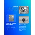 Стиральная машина Beko WSPE6H616S(фронтальная средняя, класс стирки/отжима/э.потребления: A/B/A , макс: 6,5кг, 1200 об/мин, инвертер, 60x84x44см, серебристый)
