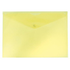 Конверт на кнопке Бюрократ PK803TYEL (A4, пластик, толщина пластика 0,15мм, желтый)