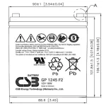 Батарея CSB GP1245 (12V16W) (12В, 4,5Ач)