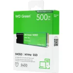 Жесткий диск SSD 500Гб Western Digital Green (M.2, 2400/1500 Мб/с, 300000 IOPS, PCI-E, для ноутбука и настольного компьютера)