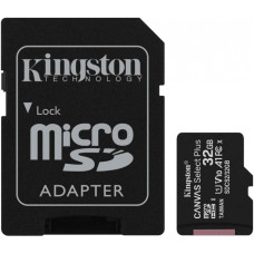 Карта памяти microSDHC 32Гб Kingston (Class 10, 100Мб/с, UHS-I U1, адаптер на SD) [SDCS2/32GB]