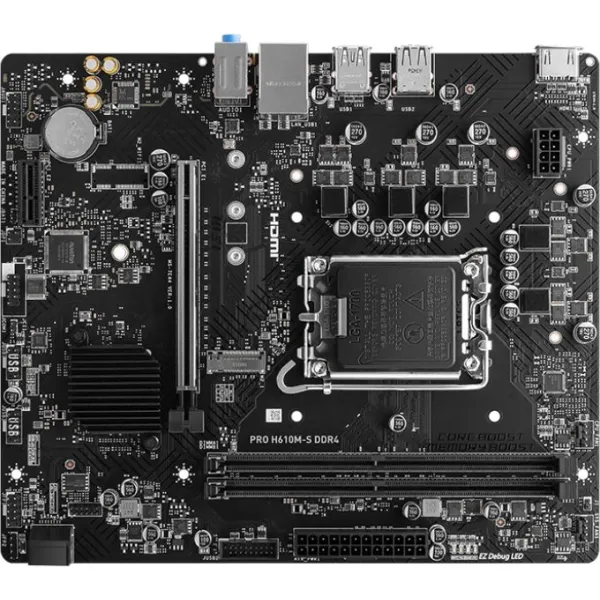 Материнская плата MSI PRO H610M-S DDR4 (LGA1700, 2xDDR4, microATX)