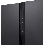 Холодильник Hyundai CS5003F (No Frost, A+, 2-камерный, Side by Side, инверторный компрессор, черная сталь)