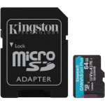 Карта памяти microSDXC 64Гб Kingston (Class 10, 170Мб/с, UHS-I U3, адаптер на SD)