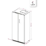 Холодильник Lex LSB458StGIDBI (No Frost, A++, 3-камерный, Side by Side, объем 436:234/202л, инверторный компрессор, серый)