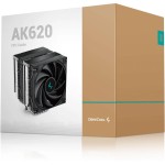 Кулер для процессора DeepCool AK620 (Socket: 1150, 1151, 1151-v2, 1155, 1156, 1200, 1700, 2011, 2011-3, 2066, AM3, AM3+, AM4, FM1, FM2, FM2+, алюминий+медь, 28дБ, 4-pin PWM)