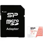 Карта памяти microSDXC 512Гб Silicon Power (Class 10, 100Мб/с, UHS-I U3, адаптер на SD)